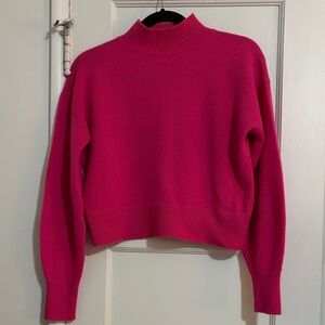 Aritzia Babaton Vibrant Pink Mockneck Sweater